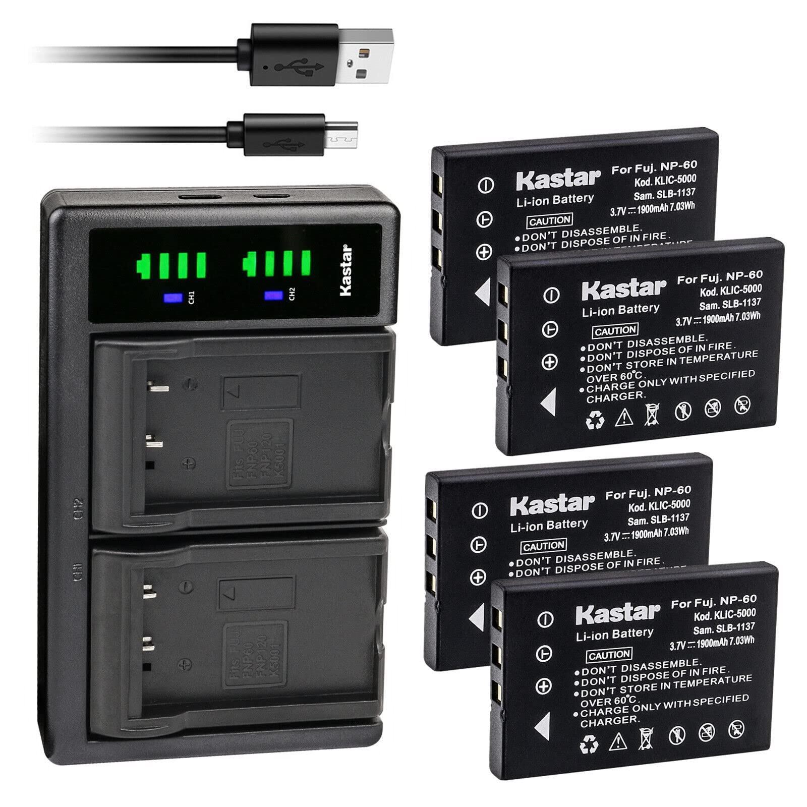 Amazon.com: Kastar 4-Pack Battery and LTD2 USB Charger Replacement